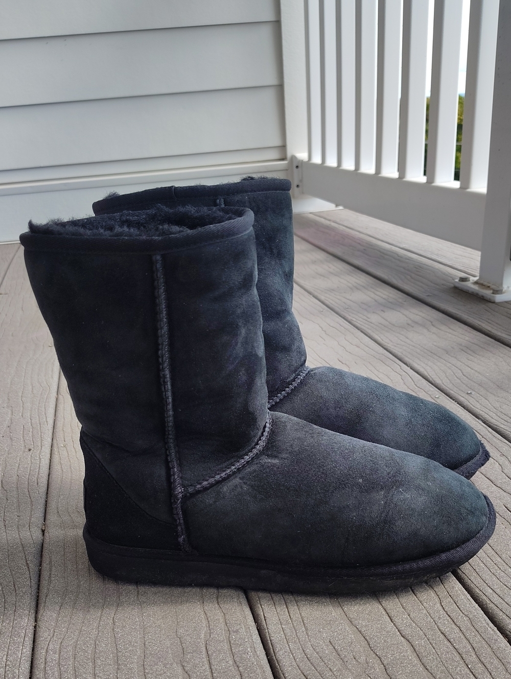 UGG Classic Short Suede Boots in Black 9